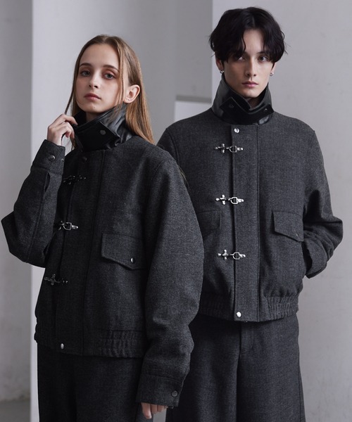 CLEL（クレイル）の「【CLEL】Wool Blend Herringbone Tweed Fireman