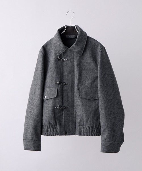 CLEL】Wool Blend Herringbone Tweed Fireman Blouson / ウール