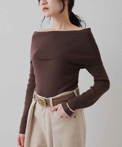 セール】オフショルニットプルオーバー（ニット/セーター）｜Whim