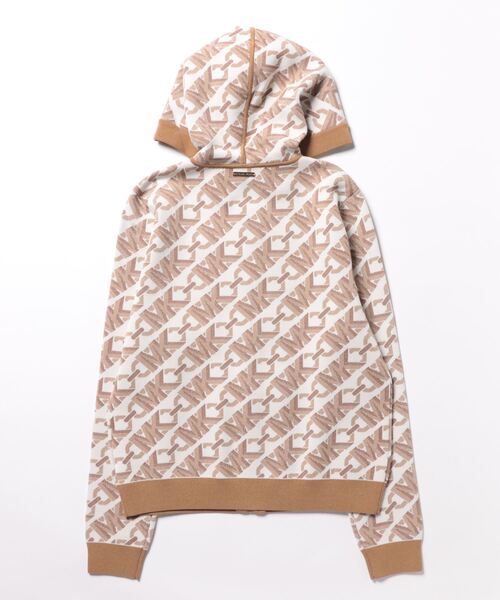 新品 マイケルコース ジャカード テリー フルジップ フーディ パーカー