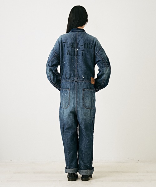 TOBILA（トビラ）の「デニムリメイク加工オールインワン（つなぎ