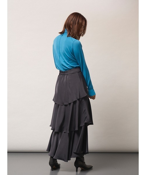 FRAY I.D（フレイアイディー）の「サテンティアードスカート（スカート