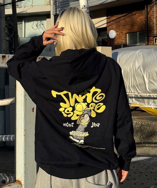 HEAVY WEIGHT 12.7oz 'POSTER BOY' LOGO ZIP HOODIE 長袖 パーカー 秋