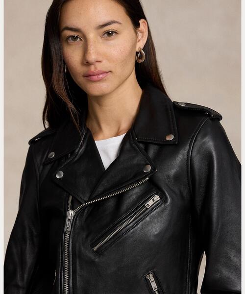 シープスキン レザー モト ジャケット（その他アウター）｜POLO RALPH