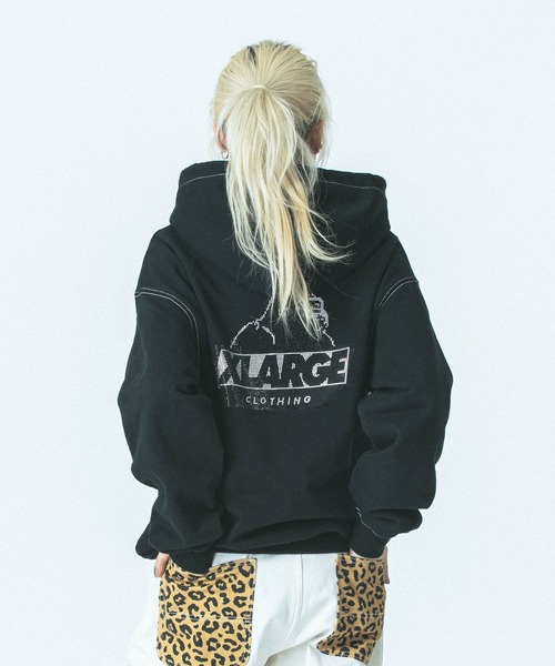 RHINESTONE OG ZIP HOODED SWEATSHIRT（パーカー）｜XLARGE