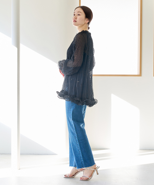 IENA（イエナ）の「＆NAVY プリーツフリルブラウス（シャツ/ブラウス