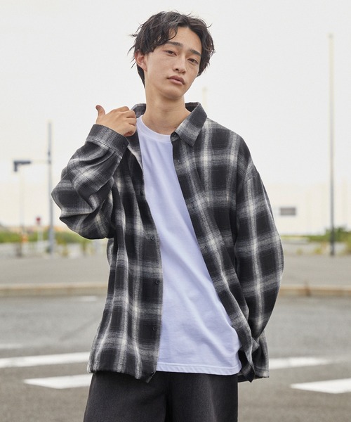 molk】アソートオンブレチェックドローコードシャツ（シャツ/ブラウス