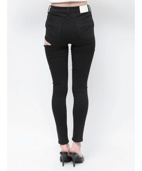 GYDA（ジェイダ）の「ミドルウエストサイドリップドカラースキニー