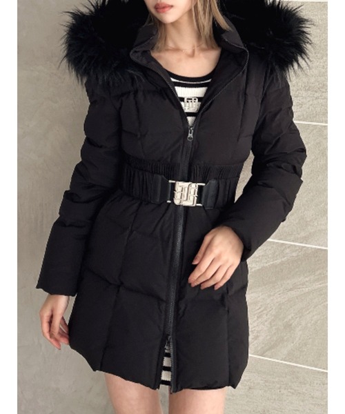 GYDA（ジェイダ）の「GYGYベルト付きロングダウンコート（ダウン