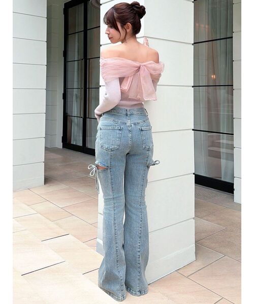 RESEXXY（リゼクシー）の「【追加生産分】カットアウトリボンデニム