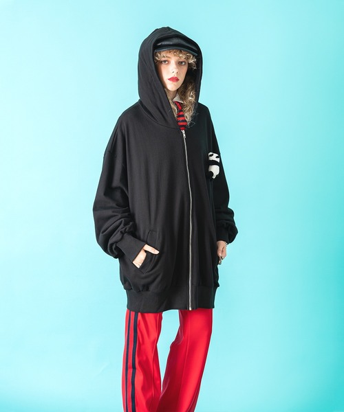 セール】TEDDY ankoROCK ジップアップパーカー -オーバーサイズ