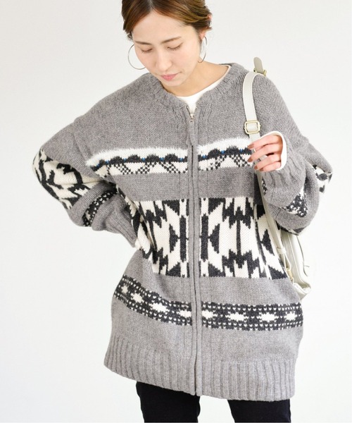 FRAMeWORK（フレームワーク）の「ジャガードジップカーディガン2