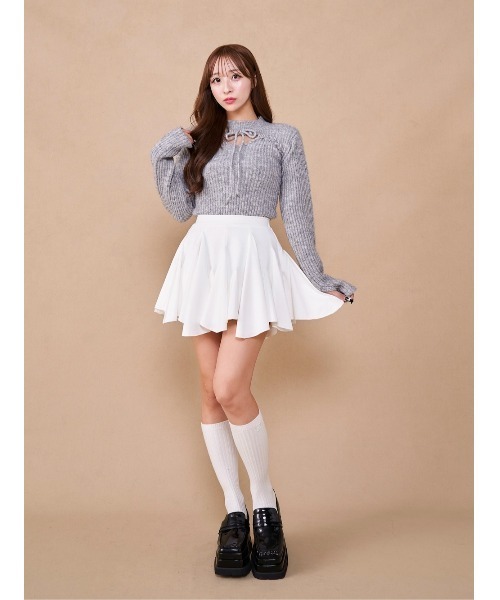 Darich（ダーリッチ）の「レースアップリボンニットトップス（ニット