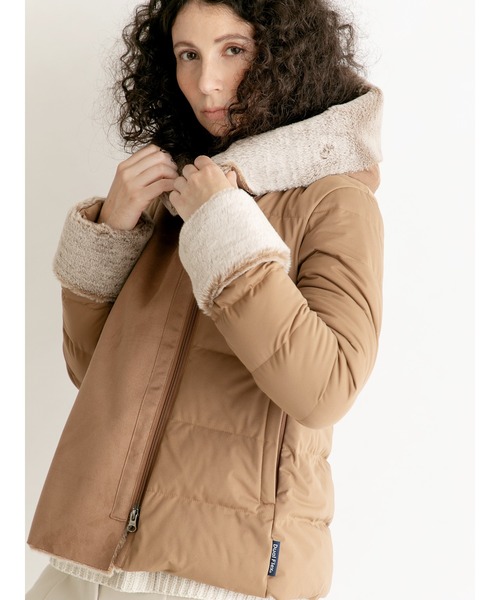 YOSOOU（ヨソオウ）の「Fake Mouton Hood Jacket / フェイクムートン