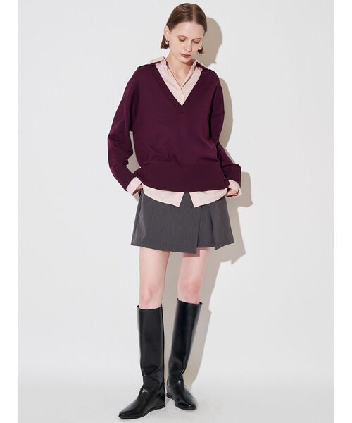 ELENDEEK（エレンディーク）の「シャツドッキングスキッパーニット