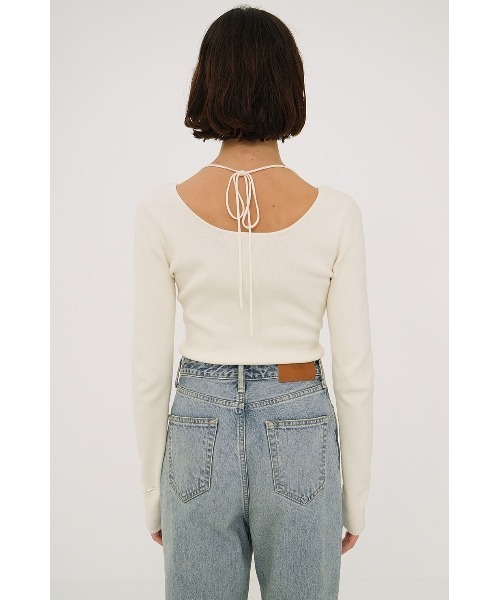 CLANE（クラネ）の「CLANE/クラネ/ARRANGE RIBBON KNIT TOPS（Tシャツ