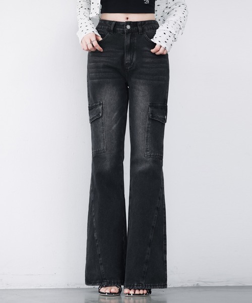 ヴィンテージ ポケットフレアデニム（デニムパンツ）｜VEILA（ヴェイラ