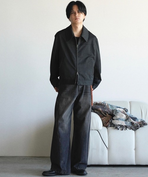 WYM LIDNM（ウィム バイ リドム）の「TECH WOOL GABARDINE ZIP BLOUSON