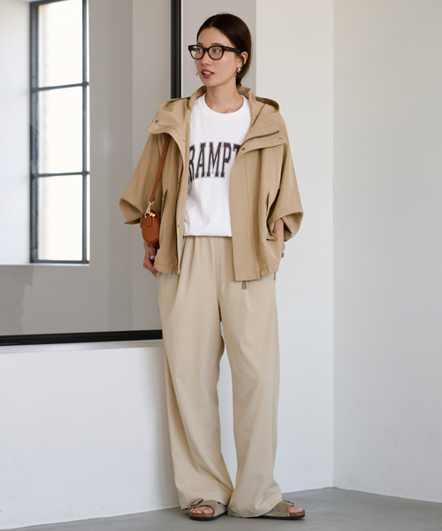 FRAMeWORK（フレームワーク）の「リネンPLタッサーフードショート