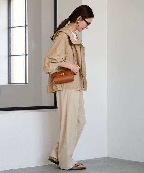 FRAMeWORK（フレームワーク）の「リネンPLタッサーフードショート