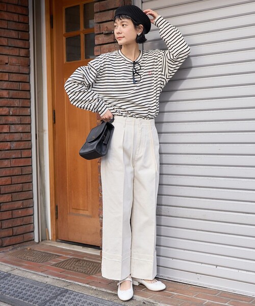 セール】ロールアップチノ / タック ワイドパンツ（チノパンツ