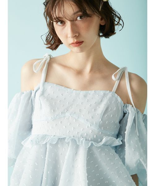 セール】3wayジャガードペプラムビスチェ（シャツ/ブラウス）｜LILY