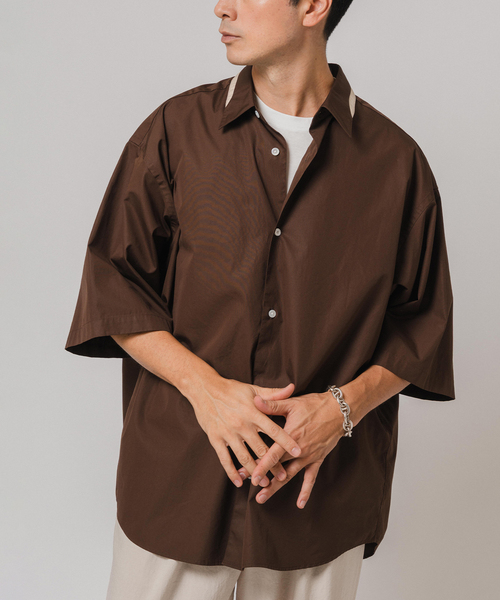 EDIFICE（エディフィス）の「BICOLOR ハーフスリーブ シャツ（シャツ