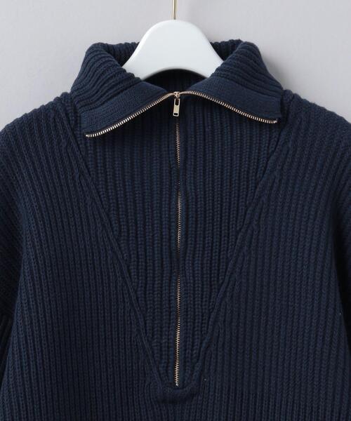 6（ロク）の「＜6(ROKU)＞HIGH ZIP SAILOR KNIT/ニット（ニット