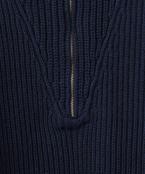 6（ロク）の「＜6(ROKU)＞HIGH ZIP SAILOR KNIT/ニット（ニット