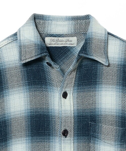 セール】【別注】REMI RELIEF / Indigo Flannel Check Shirt（シャツ