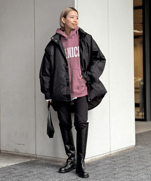 BERENICE】ブラックオーバーダウンジャケット（ダウンジャケット