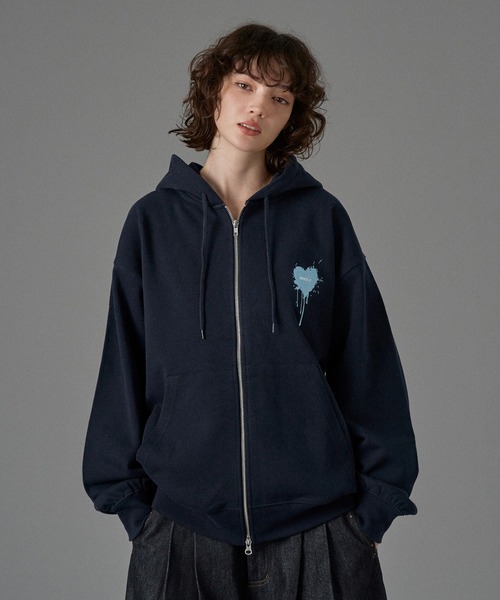 26SS HEART LOGO FULL-ZIP HOODIE / ハートロゴフルジップフーディ