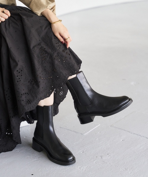 セール】《追加》レザーモールドチェルシーショートブーツ（ブーツ