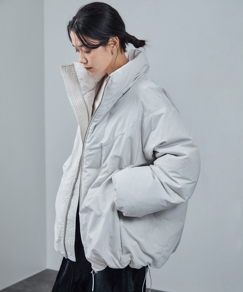 GREENDOWN（グリーンダウン）]撥水加工スタンドカラーダウンジャケット