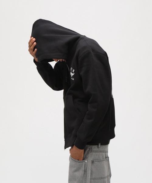VARSITY LOGO SWEAT ZIP UP PARKA / バーシティ ロゴ スウェット