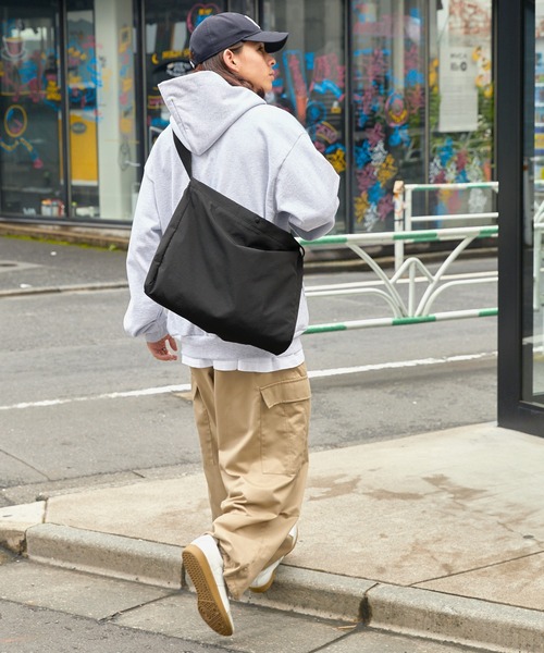 2WAYナイロン ドローストリングDカン付 ビッグショルダーバック MONO