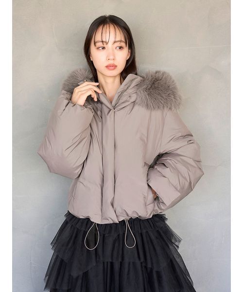 セール】【WEB限定カラーあり】西川フードファーショートダウン