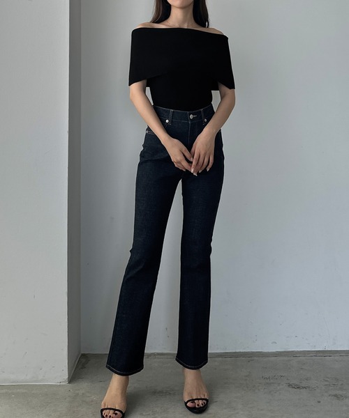 Louere（ルエレ）の「美脚フレアデニムパンツ（デニムパンツ）」 - WEAR