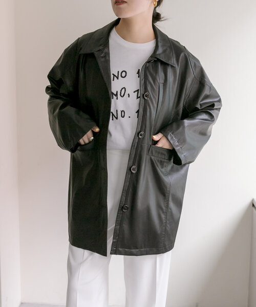 ear PAPILLONNER（イアパピヨネ）の「フェイクレザージャケット【SUM1