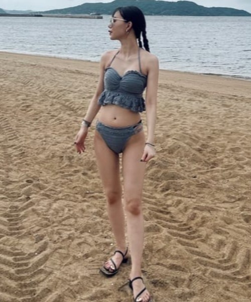 rienda（リエンダ）の「Many wayオフショルクロシェバンドゥビキニ