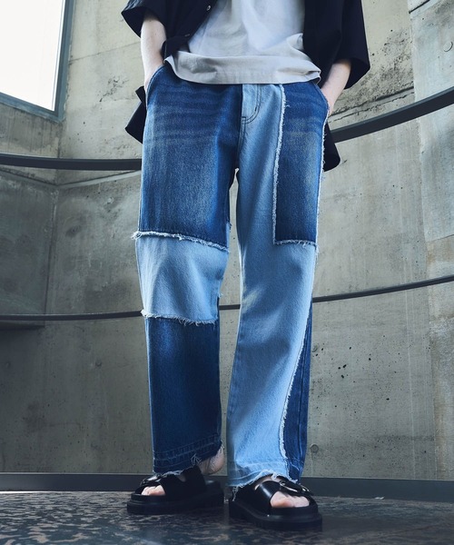 HARE（ハレ）の「リメイクライクパッチワークデニム(HARE)（デニム