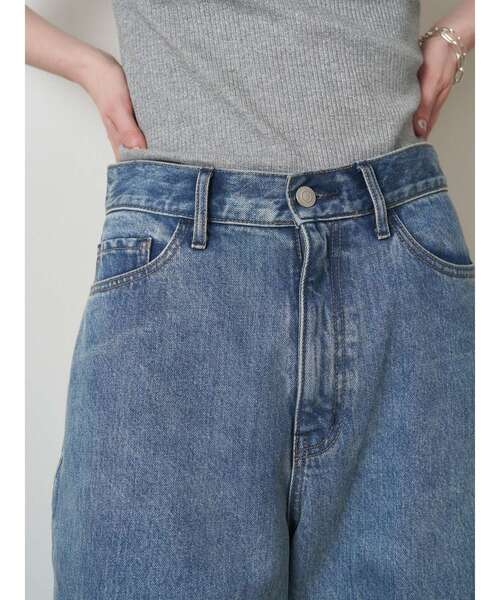 ELENDEEK（エレンディーク）の「ワイドラフデニムパンツ（デニムパンツ