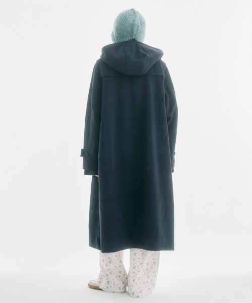 セール】high-neck hooded long duffle coat / ハイフードロング