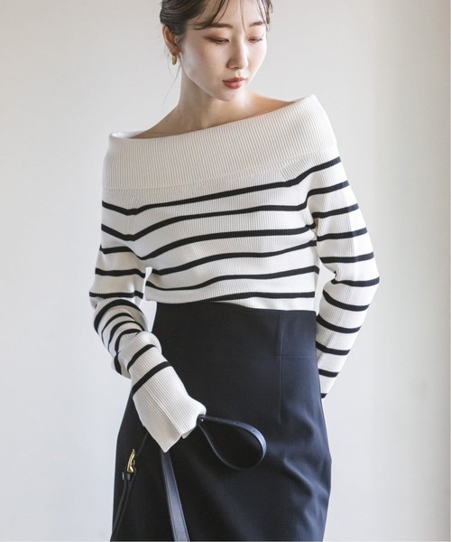 Noble（ノーブル）の「《WEB限定追加》オフショルニット（ニット