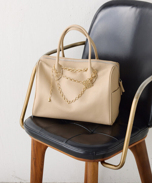 シュリンクリンボストンバッグ/レザー/軽量（ボストンバッグ