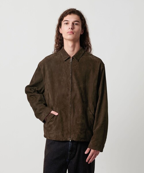 セール】スエード クロップド ジップ ジャケット（ブルゾン）｜MONKEY