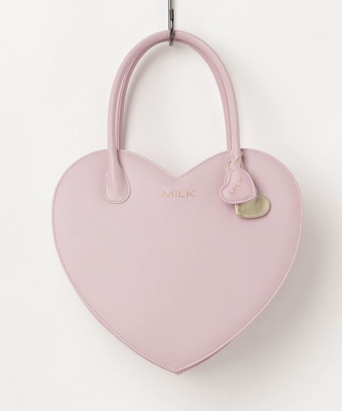 MILK（ミルク）の「Wチャーム ハートバッグ（ハンドバッグ）」 - WEAR