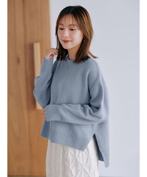 COHINA（コヒナ）の「ウールカシミヤボトルネックニット 【低身長