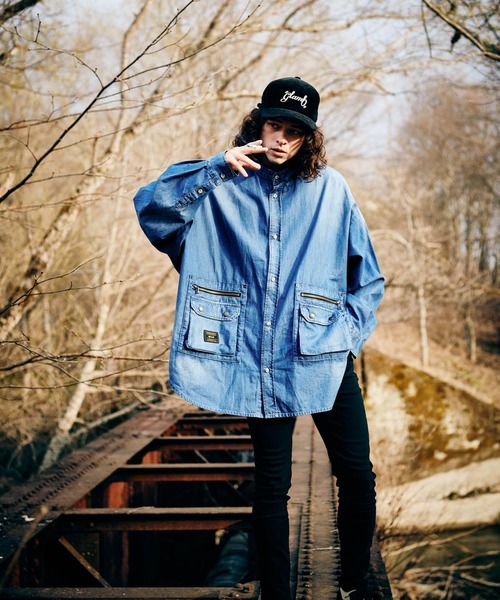 glamb（グラム）の「Stand Collar Denim SH / スタンドカラーデニム