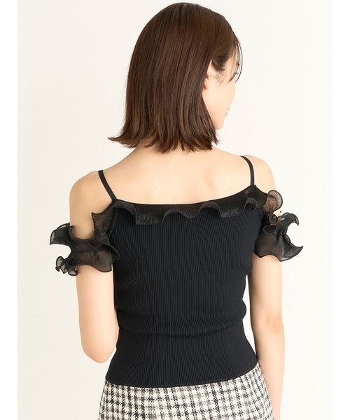 SNIDEL（スナイデル）の「Sustainableプリーツフリルドッキングニット